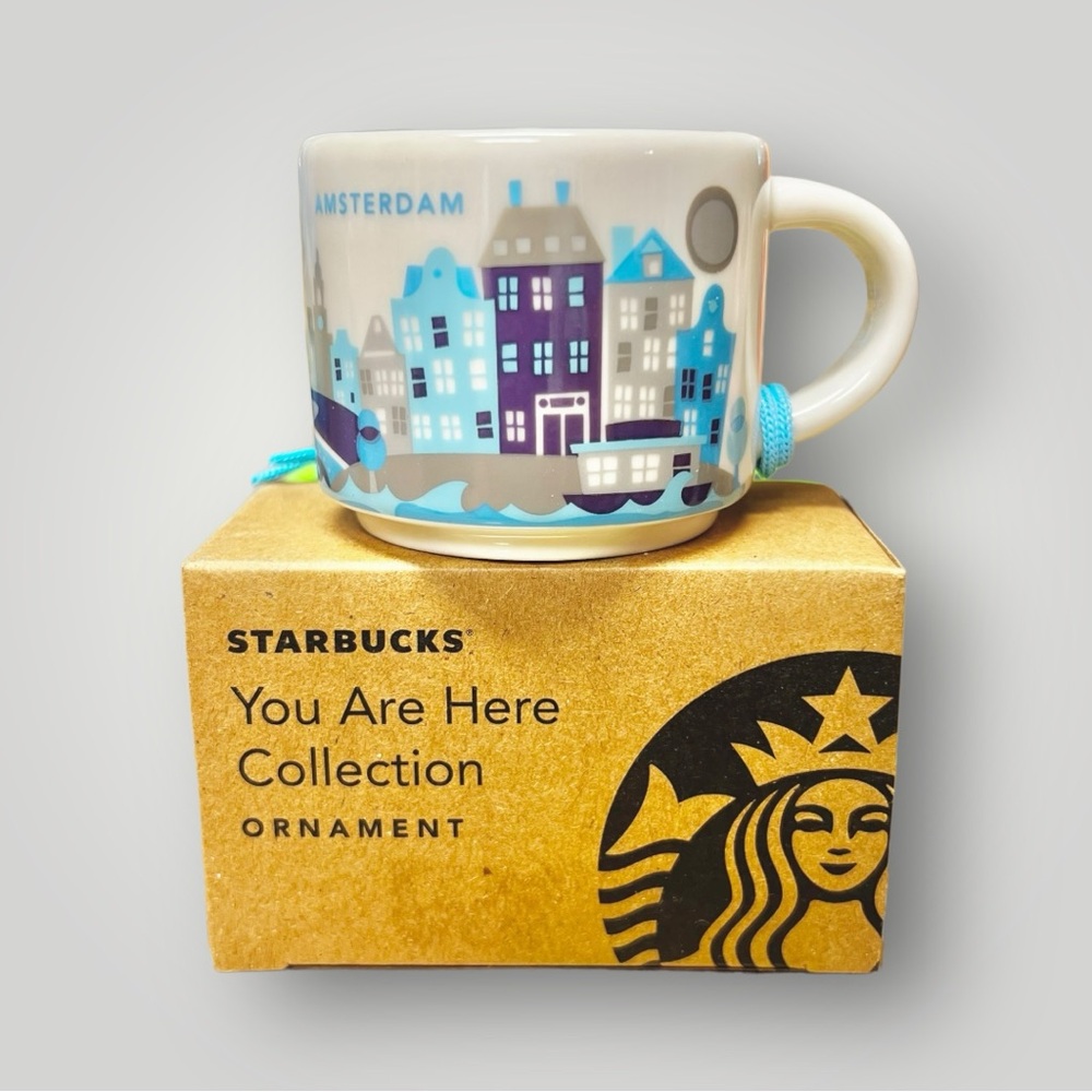 Starbucks Amsterdam Espresso 2oz Cup Ornament You Are Here Mini Souvenir Mug